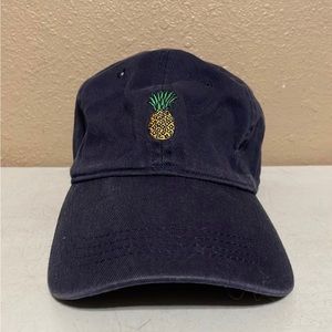 City Hunter Embroidered Pineapple Navy Blue Strapback Hat Cap Adjustable
